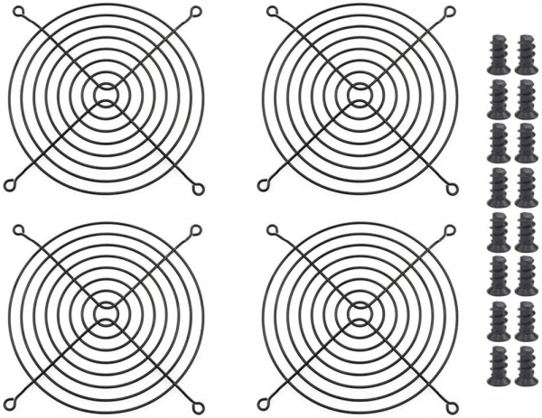 140mm Fan Grill 140mm Guard Black with Screws spec