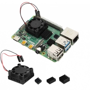 Easycargo Raspberry Pi 4 Heatsink Fan Kit for Cooling Cooler Raspberry Pi 4 B, Raspberry Pi 3 B+ 25mm 5V